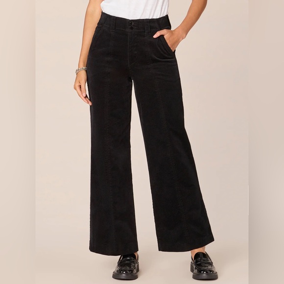 Democracy "Ab"solution Skyrise Wide Leg Pants with Center Front Seam, Black - Picture 1 of 5